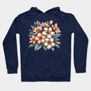 Vintage Plumeria Botanical Hoodie